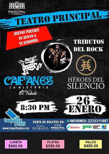 Caifanes y Los Héroes del Silencio rinden tributo al rock en Puebla