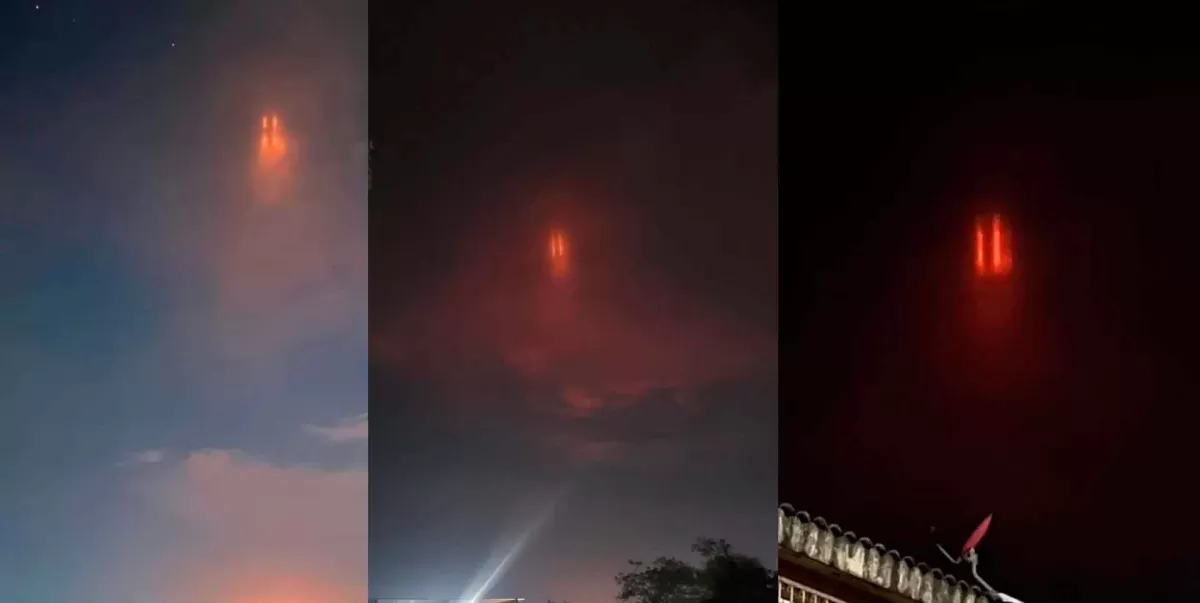 En México aparecen extrañas luces rojas en el cielo y causa alarma entre los ciudadanos