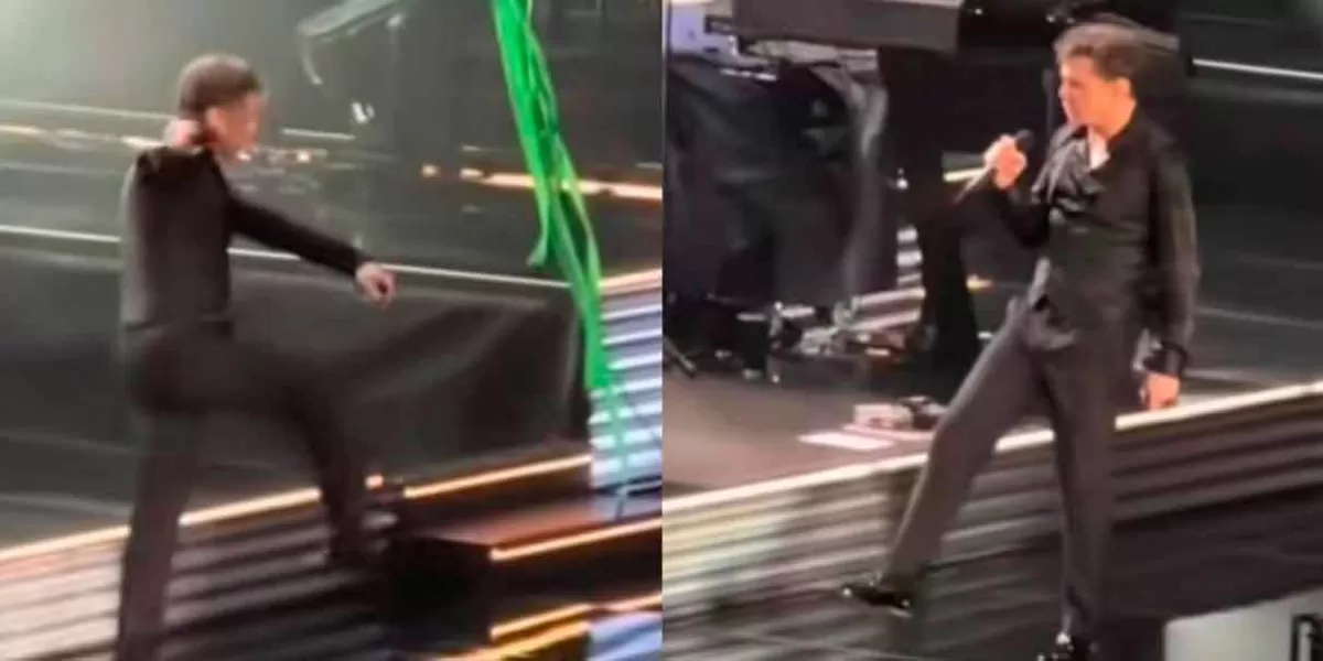 VIDEO. Luis Miguel patea pelota en concierto y se lesiona la rodilla