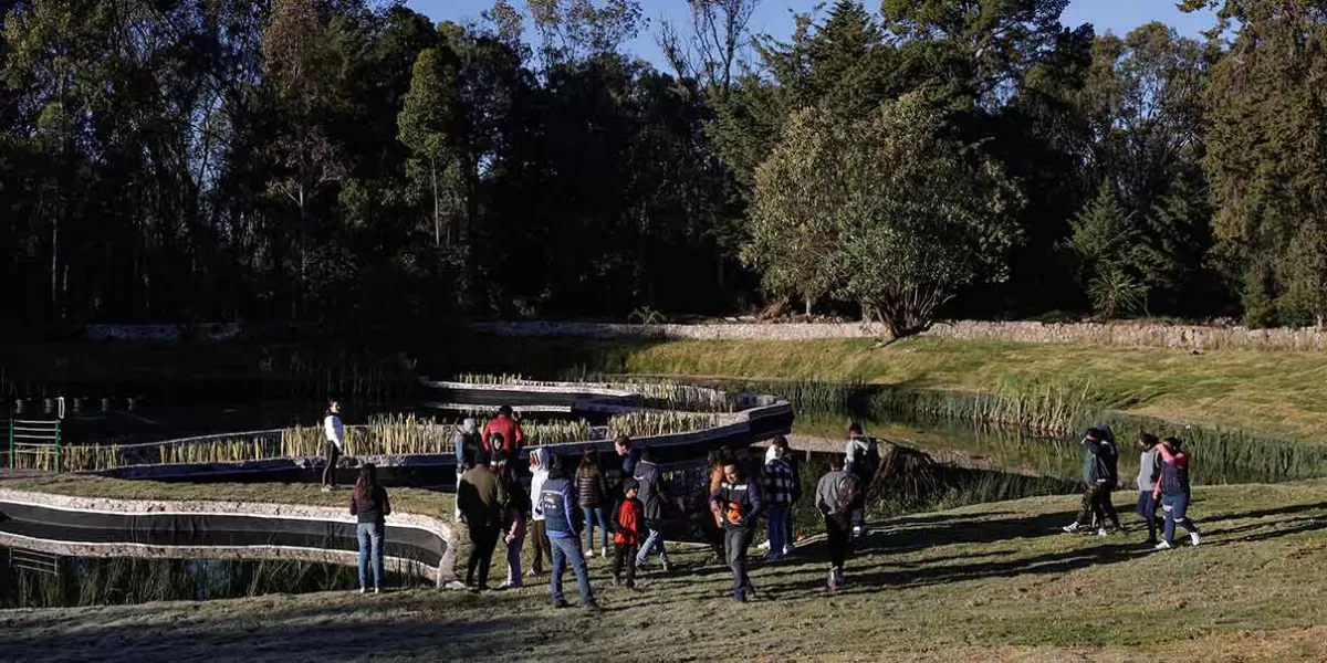 Entregan la primera etapa de rehabilitación del Bosque del Ajolote, en Xonacatepec