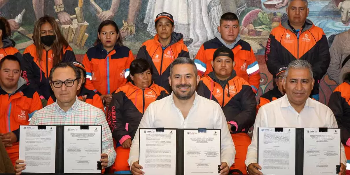 Adán Domínguez realizó la firma de contrato para mejorar condiciones de trabajo en el OOSL