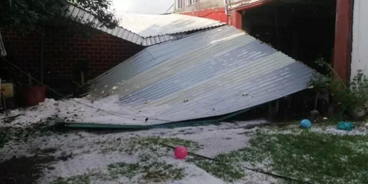 Granizada causó daños en Yehualtepec, no hubo lesionados