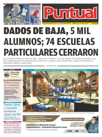 Diario Puntual, edicion impresa, 25 de Marzo de 2021