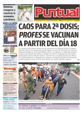 Diario Puntual, edicion impresa, 12 de Mayo de 2021
