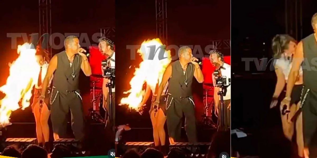 VIDEO. Bailarina del grupo ‘Ilegales’ sufre quemaduras durante concierto en Monterrey