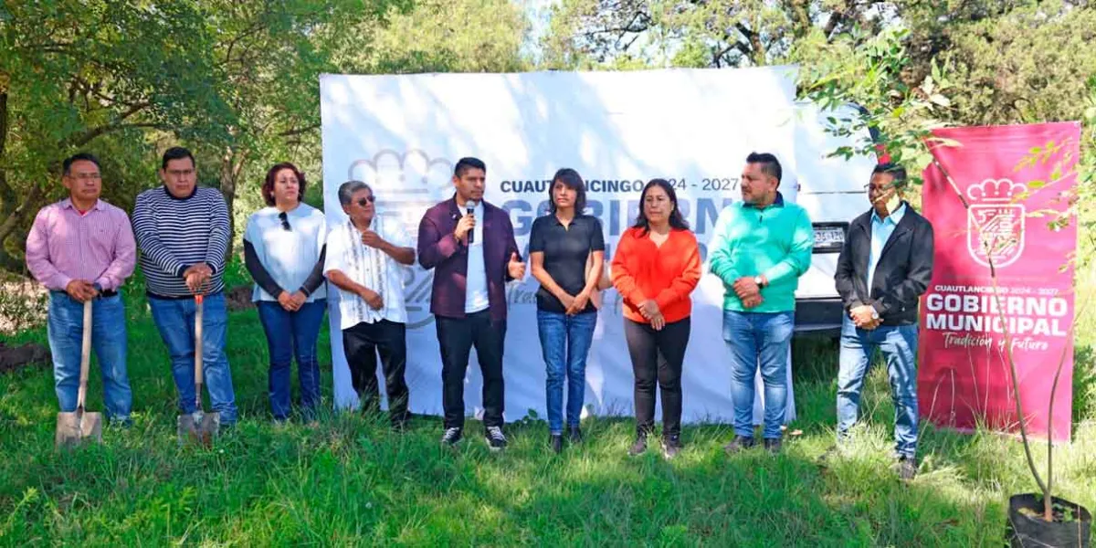 Encabeza Omar Muñoz jornada de reforestación en San Lorenzo Almecatla