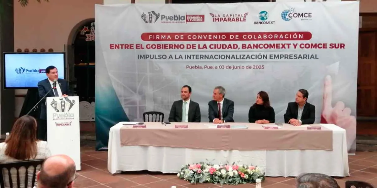  Firman convenio Comce-sur y Ayuntamiento de Puebla