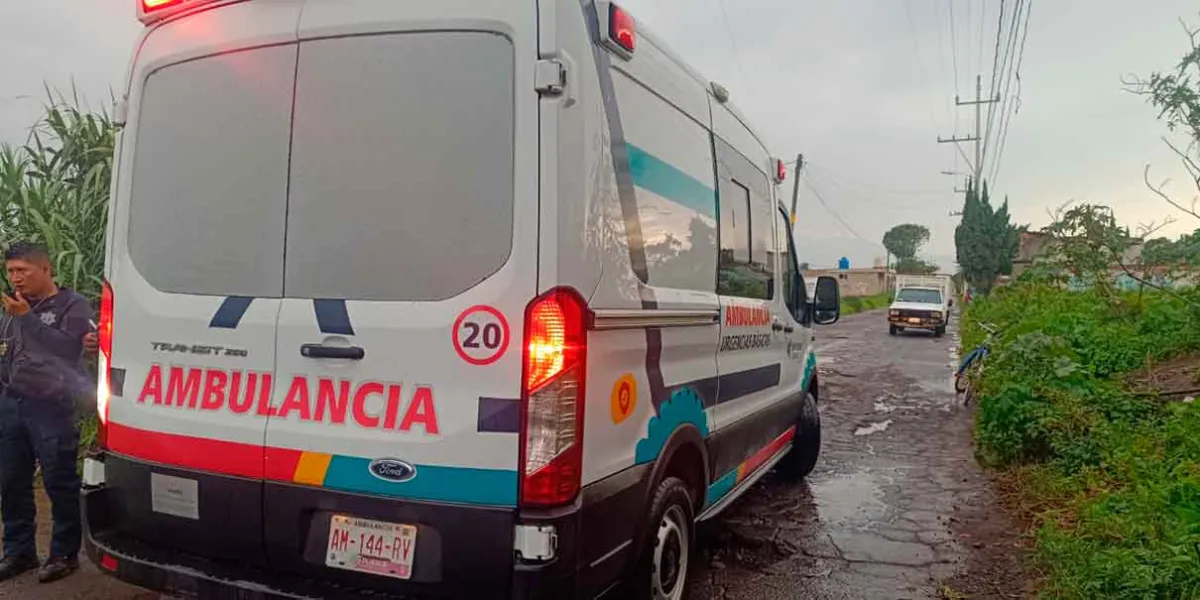 Atiende San Pedro Cholula incidente de motociclista en San Diego Cuachayotla