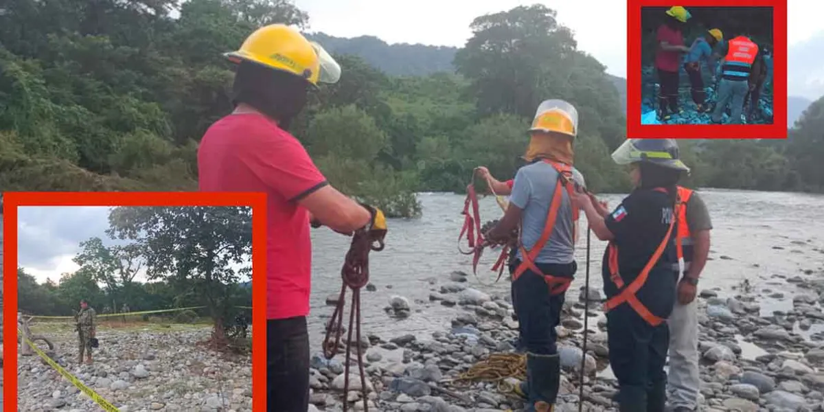Localizan cuerpo de joven desaparecido en el río Zilima, Xicotepec
