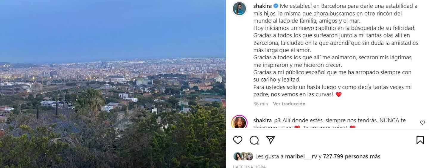 Shakira se muda a Miami