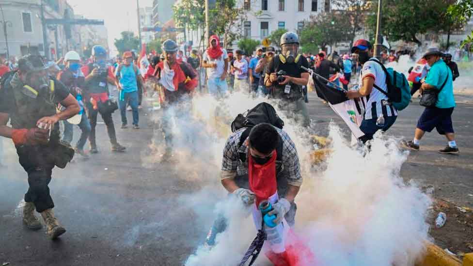 manifestantes de otros puntos del país