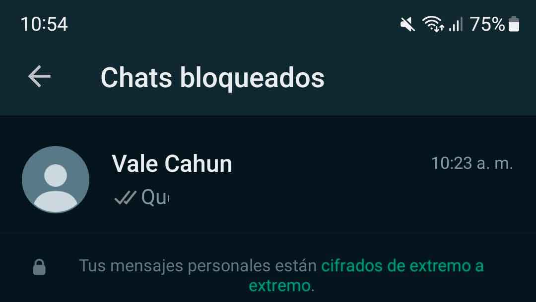 Bloqueo de chats en WhatsApp