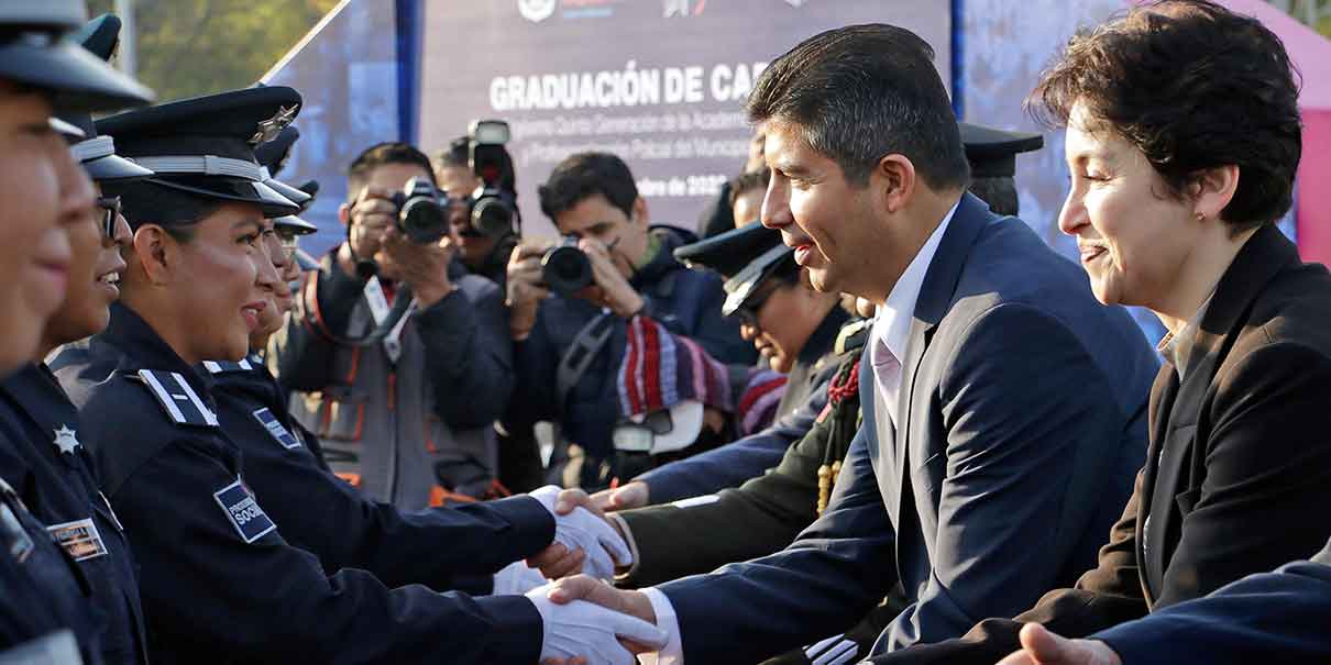 79 cadetes se graduaron, pasarán a las filas de la policía municipal de Puebla