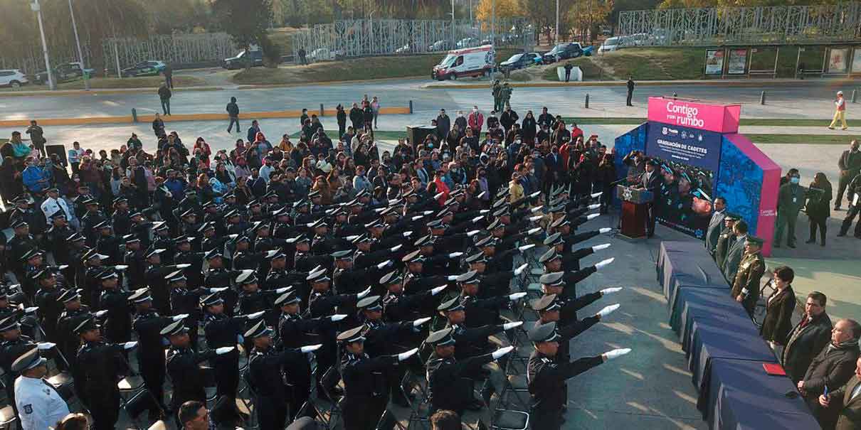 79 cadetes se graduaron, pasarán a las filas de la policía municipal de Puebla