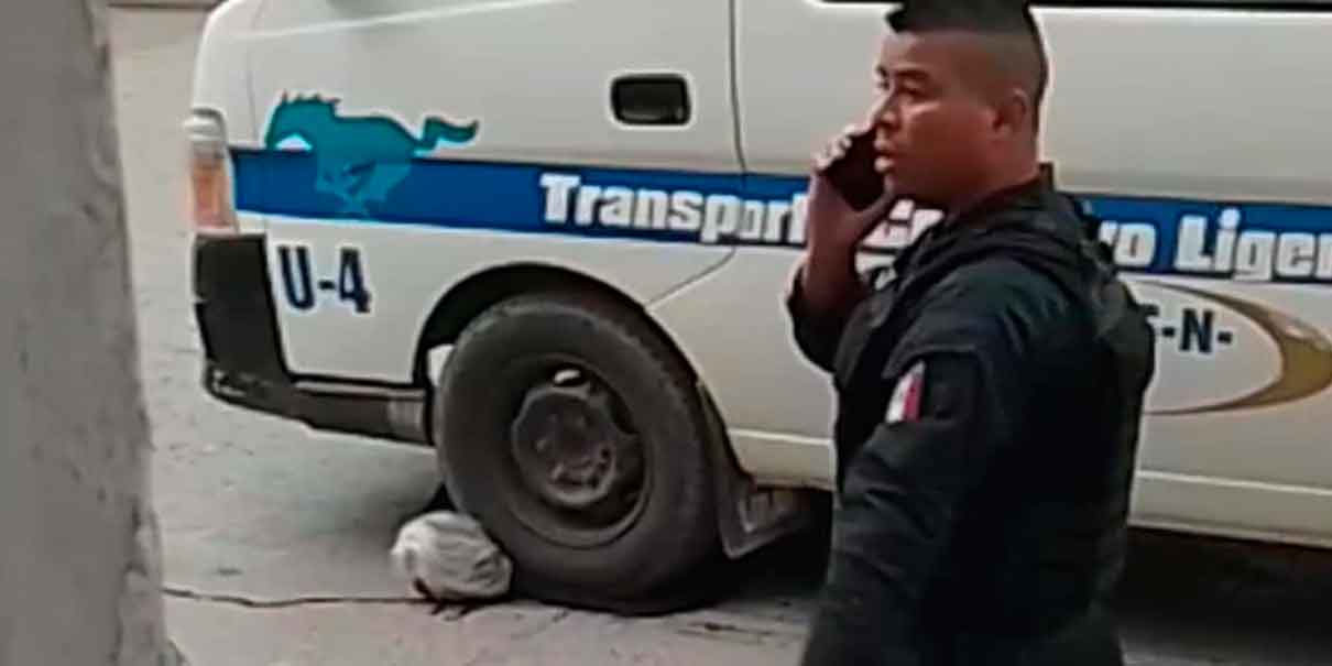 Abuelita murió arrollada por una colectiva en calles de Xicotepec