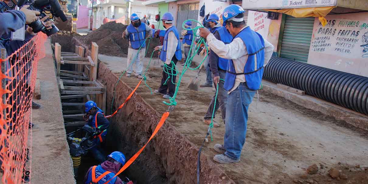 Ampliación de colector sanitario en la Jorge Murad beneficiará a 5 colonias y 2 juntas auxiliares