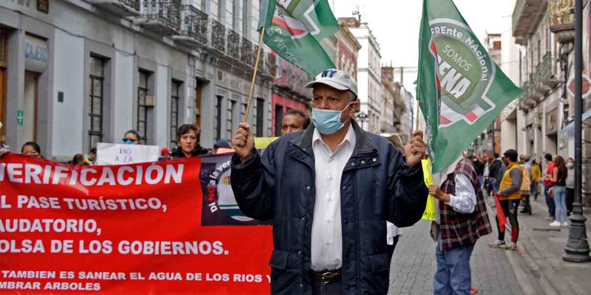 Antorchistas piden gratuidad de la VERIFICACIÓN en Puebla