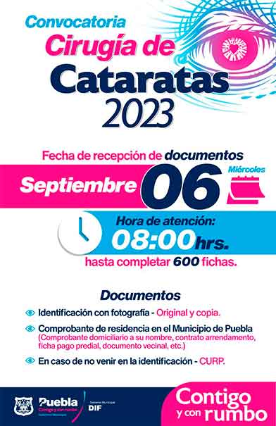 Anuncia Ayuntamiento de Puebla 336 CIRUGÍAS para mejorar la vista de adultos mayores