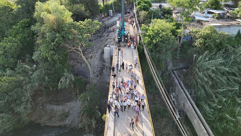 Puente Las Vigas en Atlixco se amplía para mejorar conectividad y reactivar la economía