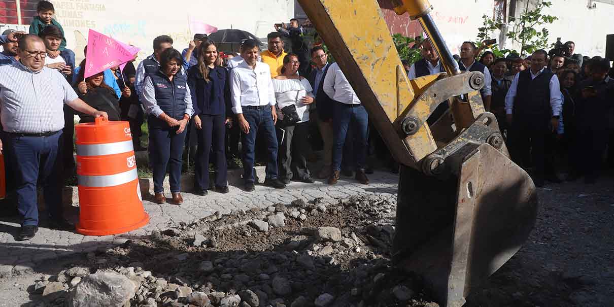 Arranca obra de pavimentación con concreto hidráulico en vialidad de San Francisco Totimehuacán