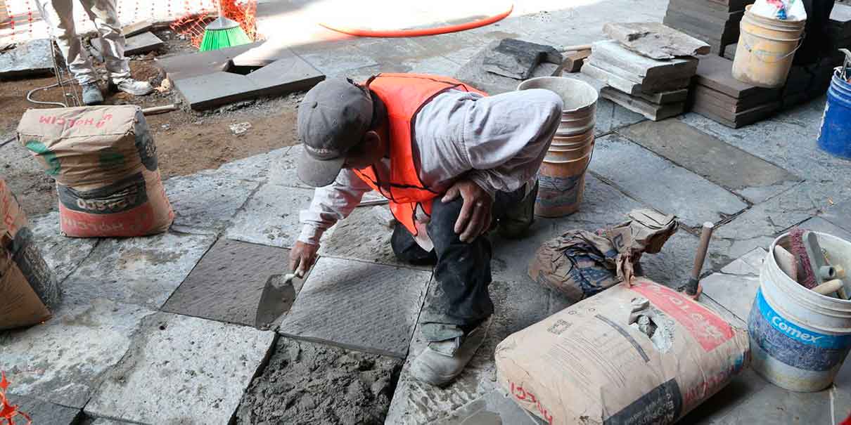 Avanzan obras para mejorar la imagen del centro histórico de Puebla capital