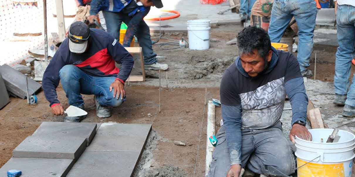 Avanzan obras para mejorar la imagen del centro histórico de Puebla capital