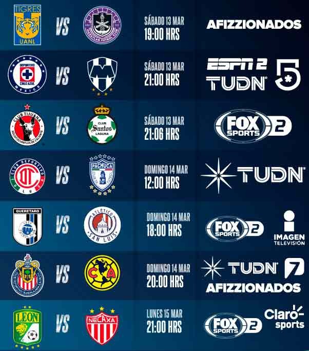 Checa la cartelera futbolera de fin de semana