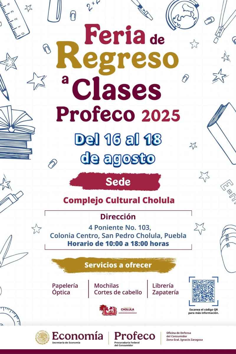 San Pedro Cholula impulsa economía familiar con feria escolar del 16 al 18 de agosto