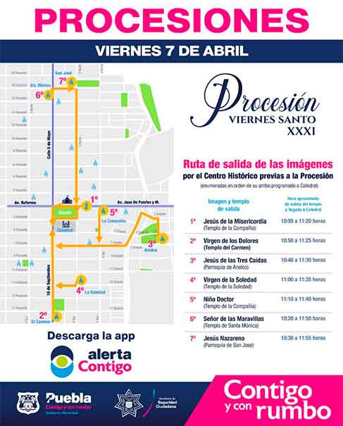 Cierre de vialidades en el CENTRO HISTÓRICO de Puebla