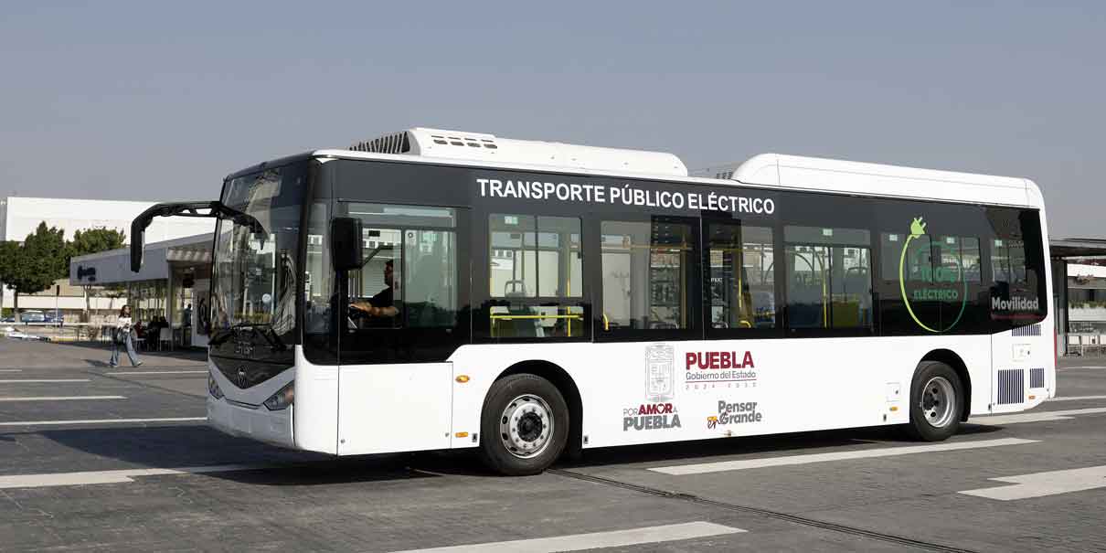 Ya circulan en Puebla transporte público eléctrico e híbrido