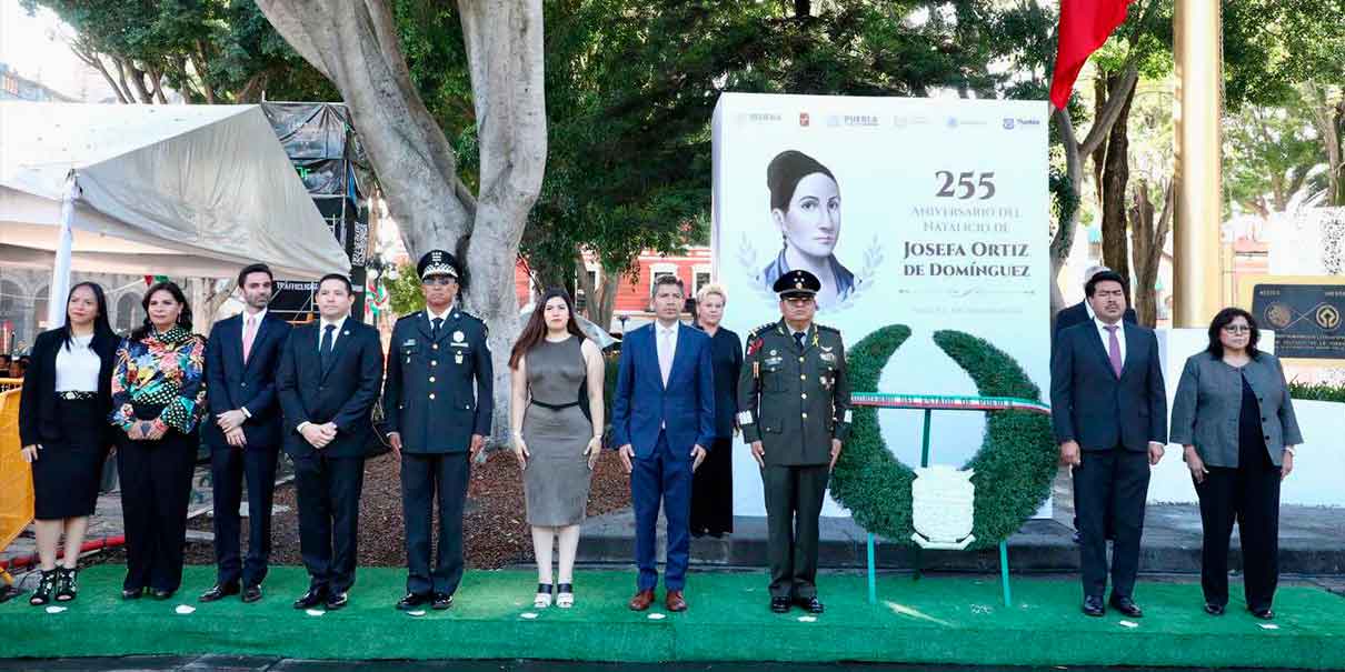 Eduardo Rivera encabeza ceremonia del natalicio de José Ortiz de Domínguez