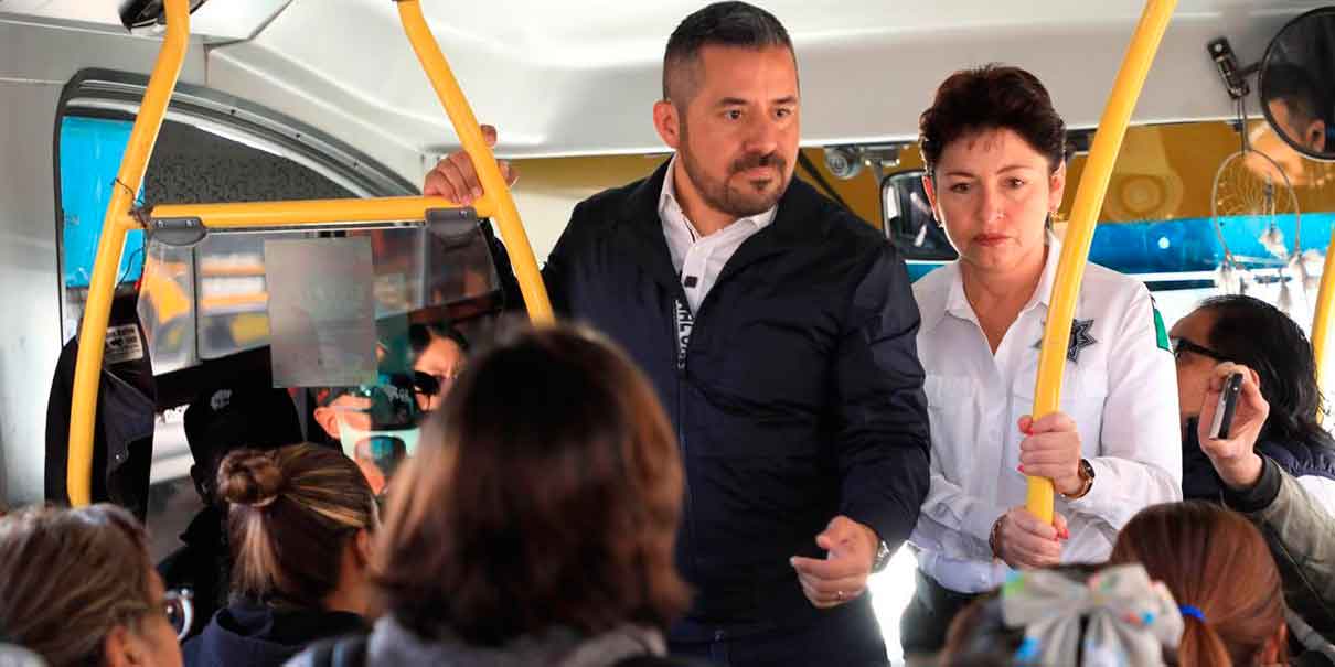 Despliegan más de 7 mil quinientos operativos en transporte público en Puebla