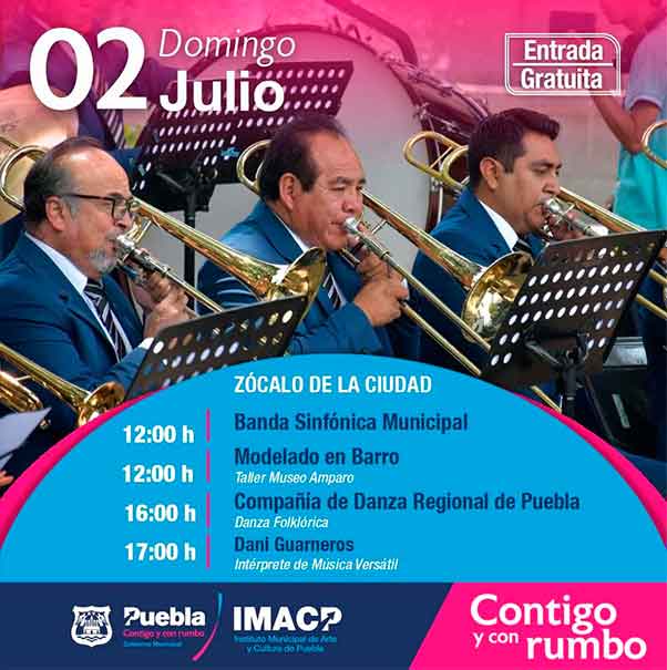 Disfruta de exposiciones, música, danza y más en la capital poblana