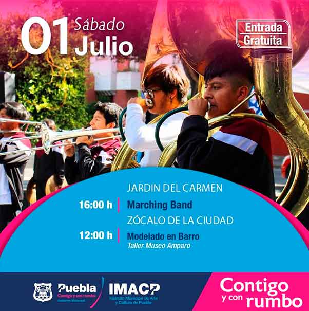 Disfruta de exposiciones, música, danza y más en la capital poblana
