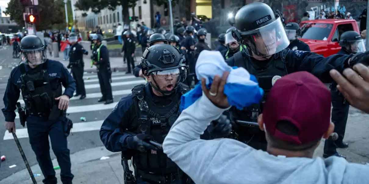 Protestas contra redadas de ICE crecen en EU; Pentágono manda más refuerzo militar