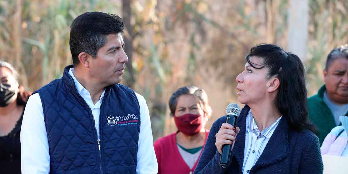 Eduardo Rivera entregó en San Isidro Castillotla la nueva red de drenaje sanitario