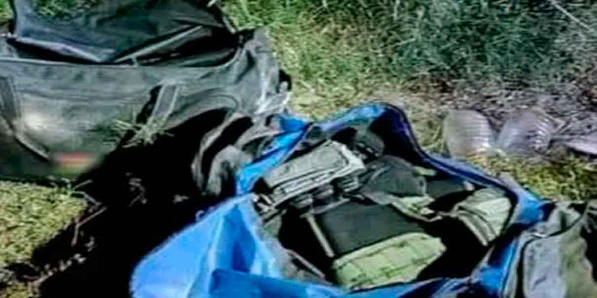 En Palmar de Bravo la Guardia Nacional aseguró armas, vehículos, chalecos y material bélico