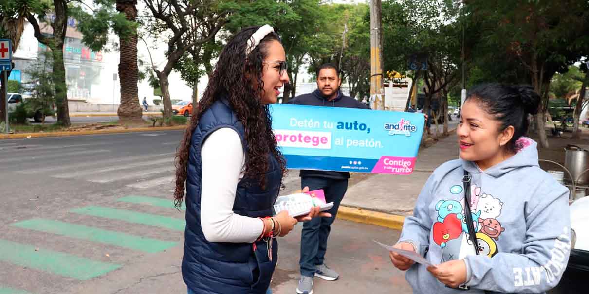 En Puebla capital conmemora el Día Internacional del Peatón
