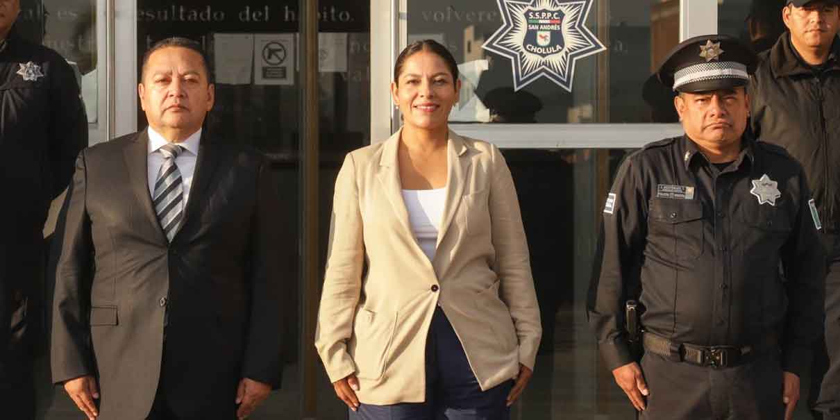 Encabeza Lupita Cuautle pase de lista en Seguridad Pública de San Andrés Cholula