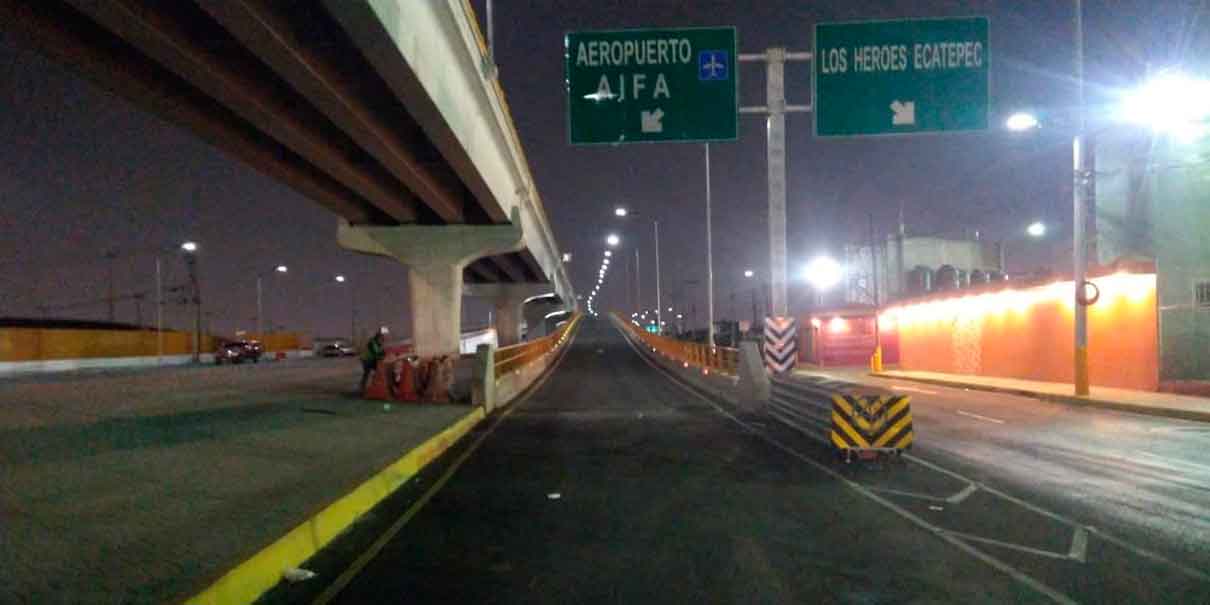 SICT anuncia que este sábado quedó abierta la vialidad principal hacia el AIFA inaugurada hace 2 días por AMLO