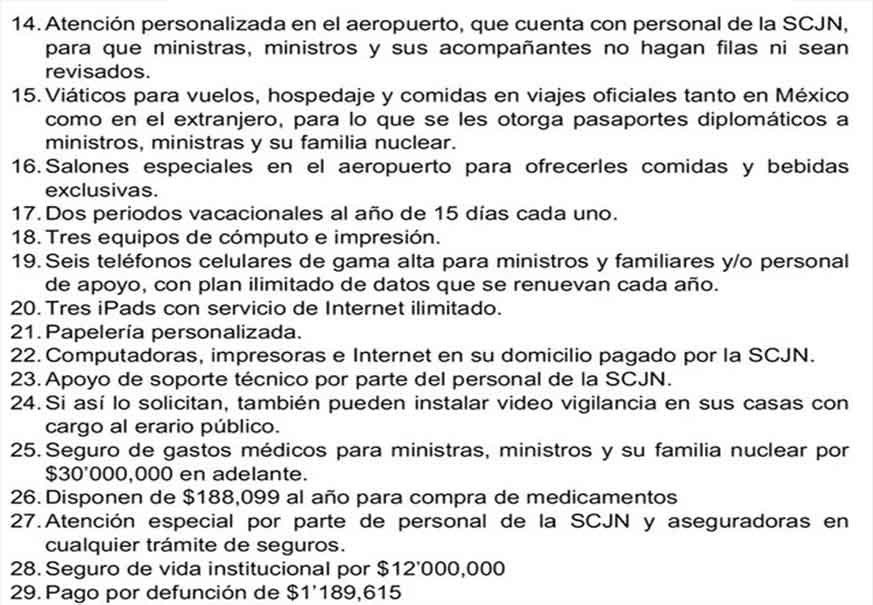 Ministros de la Corte violan la Constitución al no bajar sus sueldos