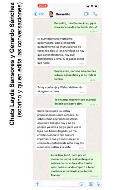 Filtran ahora chats de Layda Sansores, revelan que tenía infiltrados en el equipo de “Alito”