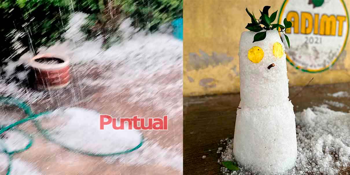 Granizada en Texmelucan