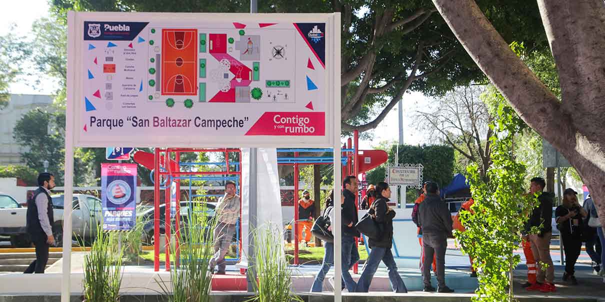 Habitantes de San Baltazar Campeche reciben parque renovado