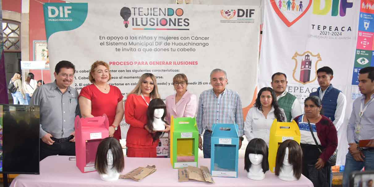 Huauchinango recibió del DIF Tepeaca cabello para crear pelucas oncológicas artesanales