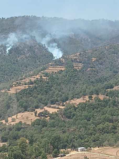 Incendio forestal de Libres cubrió también a Ixtacamaxtitlán y Ocotepec