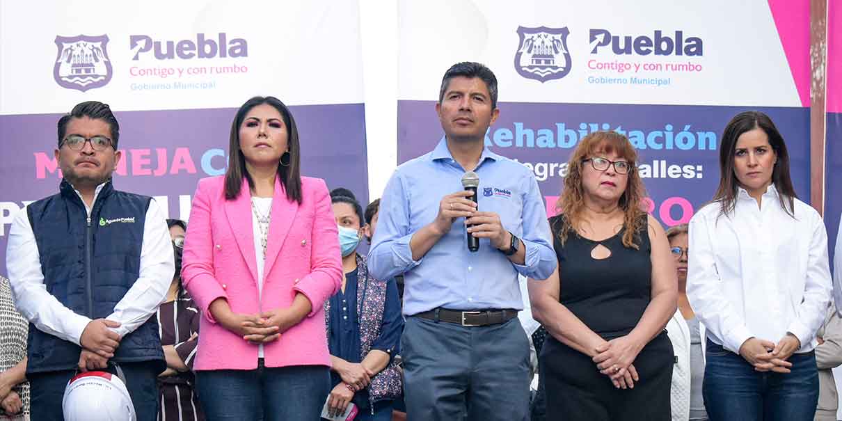 Iniciaron obras en la 10, 12, 14 y 16 Oriente-Poniente del Centro Histórico de Puebla