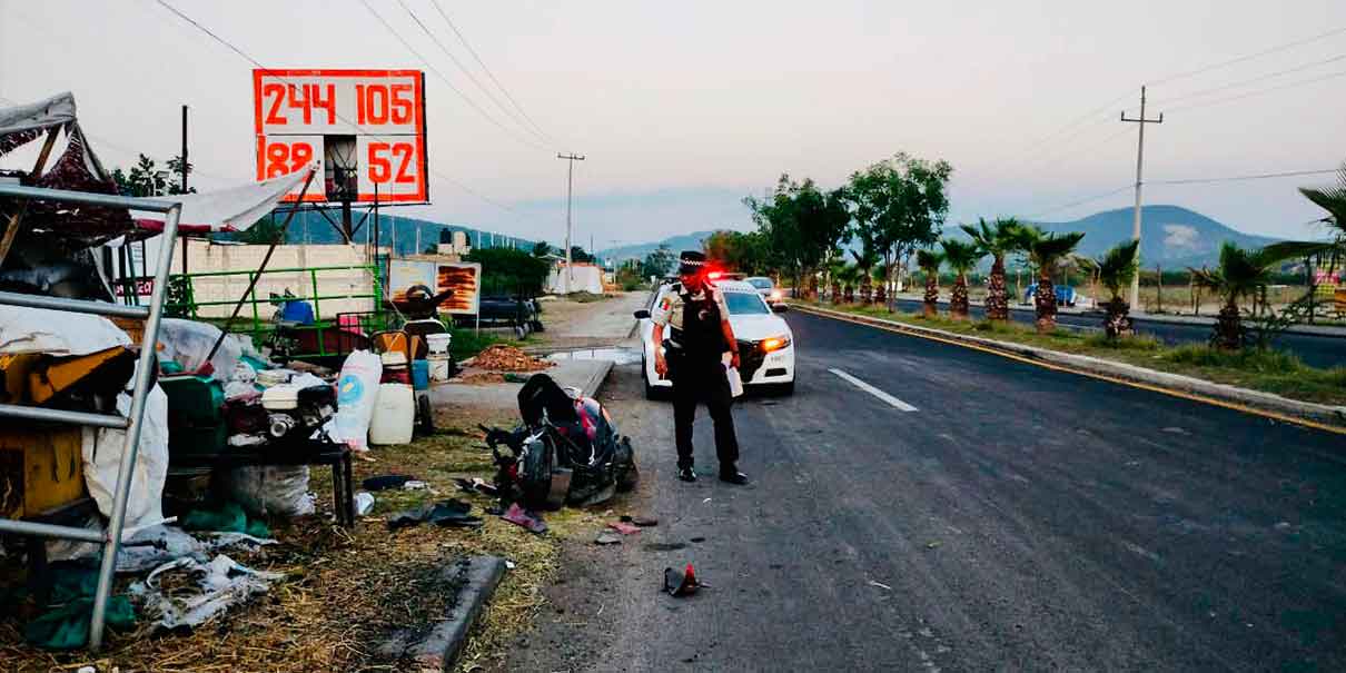 Joven motociclista muere tras perder el control de su unidad en Izúcar