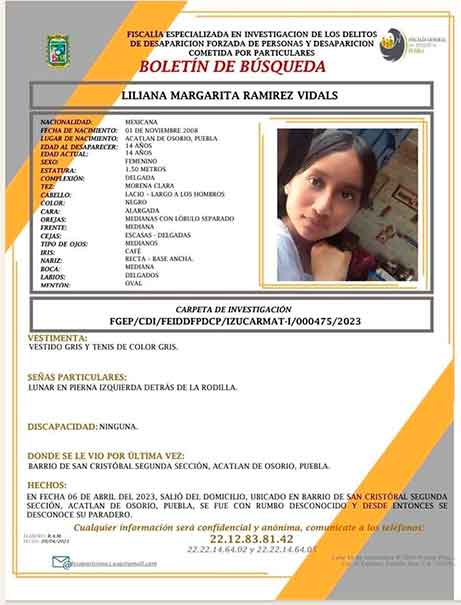 La misteriosa desaparición de Liliana Ramírez en Acatlán de Osorio