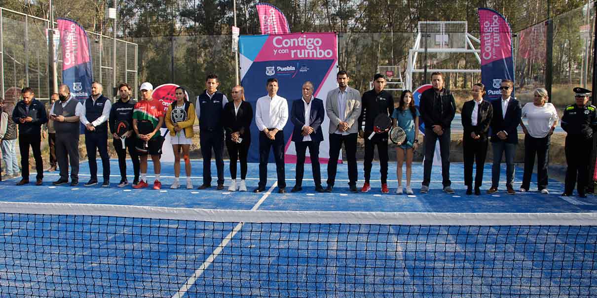 Lista para el torneo la Cancha de Pádel en el Parque de Amalucan